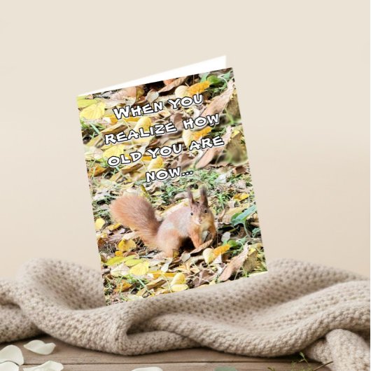 Shocked squirrel Birthday   Kaart