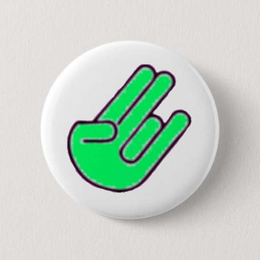 Shocker Hand-symbool Ronde Button 5,7 Cm (Voorkant)