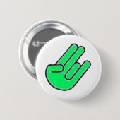 Shocker Hand-symbool Ronde Button 5,7 Cm (Voorkant /achterkant)