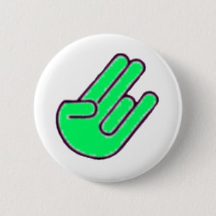 Shocker Hand-symbool Ronde Button 5,7 Cm
