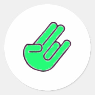 Shocker Hand-symbool Ronde Sticker