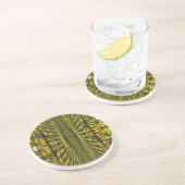 Shocking Gold en Paars Zandsteen Onderzetter (Zijkant)