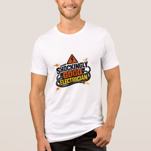 Shockingly Good Electrician Grunge Industrial Tee Tri-Blend Shirt (Voorkant)