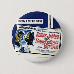 Shockorama JesseJames frankenstein-dochterknop Ronde Button 5,7 Cm