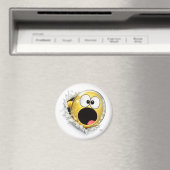 Shocky 3D Emoji Round Magnet (Insitu (Vaatwasser))