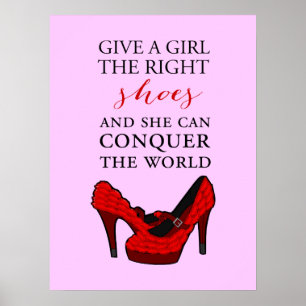 Shoe-aholic, geef een meisje de juiste schoenen. poster