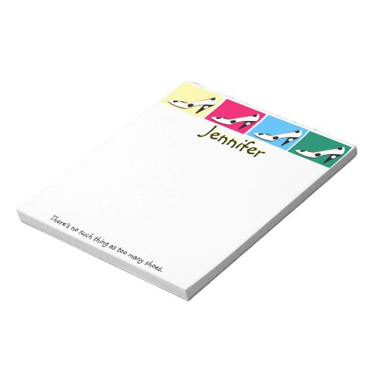 Shoe Diva Attitude Color Notitieblok (Linkerzijde)