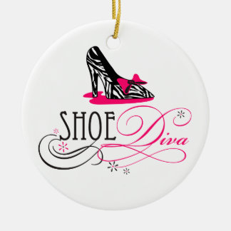 Shoe Diva Zebra Print Ornament
