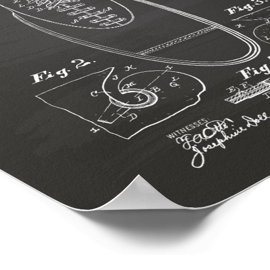 Shoe Eyelet 1905 Patent Art Chalkboard Poster (Hoek)