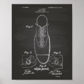 Shoe Eyelet 1905 Patent Art Chalkboard Poster (Voorkant)