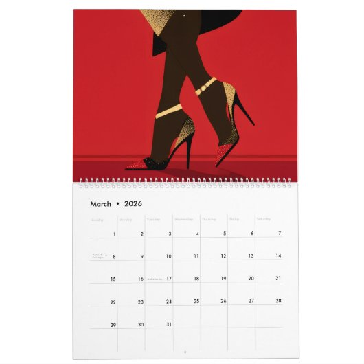 SHOE GAME 2026 Calendar Kalender (Mar 2026)