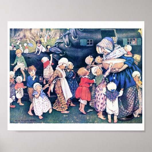 Shoe House, Jessie Willcox Smith Poster (Voorkant)