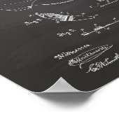 Shoe Lace Clamp 1894 Patent Art Chalkboard Poster (Hoek)