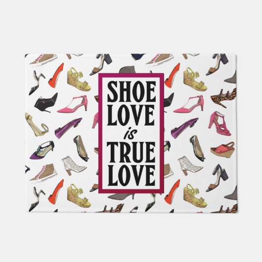 Shoe Love is True Love doormat Deurmat (Voorkant)