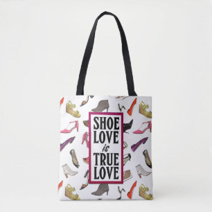 Shoe Love is True Love trendy schoenen design Tote Bag