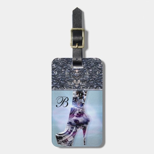 Shoe Love Monogram Bagagelabel (Voorkant verticaal)