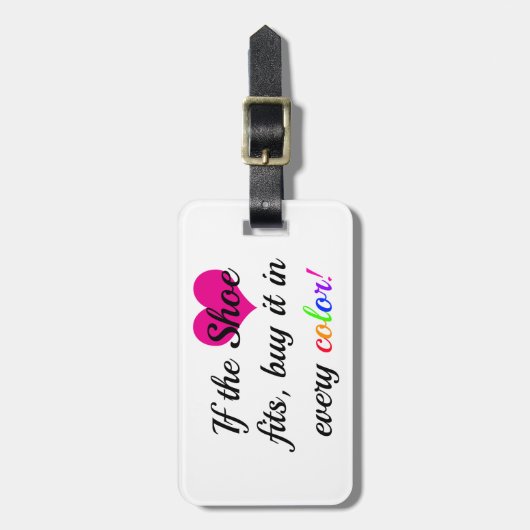 Shoe Lover Bagagelabel (Voorkant verticaal)