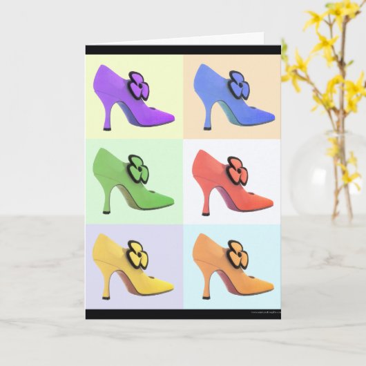 Shoe Lover Birthday Card Kaart (Gele Bloem)