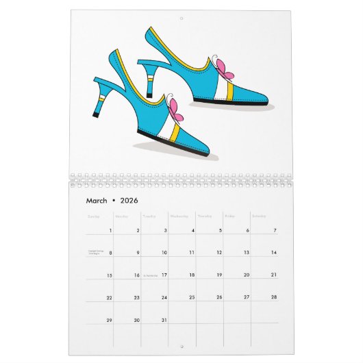 Shoe Lover Calendar Kalender (Mar 2026)