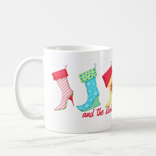 Shoe Lover Modern Boots kerstkousen Koffiemok (Links)