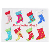 Shoe Lover Name Persoonlijke kerststop Large Cadeautasje (Achterkant)