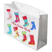 Shoe Lover Name Persoonlijke kerststop Large Cadeautasje (Achterkant Gekanteld)