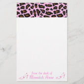 Shoe Lover Pink Leopard Print Briefpapier (Voorkant)