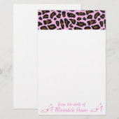 Shoe Lover Pink Leopard Print Briefpapier (Voorkant / Achterkant)