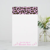 Shoe Lover Pink Leopard Print Briefpapier (Staand voorkant)