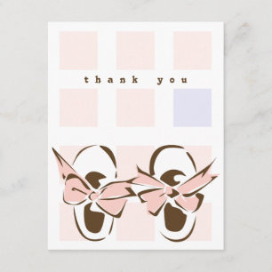 Shoe Note Card Sweet Baby Girl Bedankkaart