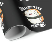 Shoe-shi Funny Sushi Pun Dark BG Cadeaupapier (Rol Hoek)