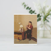 Shoe Shine Boy met Flute en Dog 1907 Briefkaart (Staand voorkant)