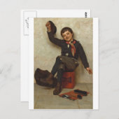 Shoe Shine Boy van John George Brown Briefkaart (Voorkant / Achterkant)