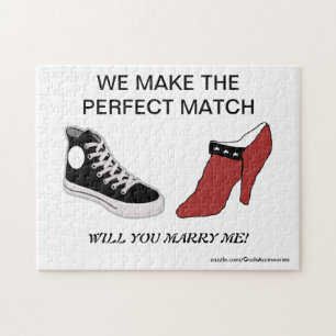 Shoe wil je met me trouwen puzzle legpuzzel