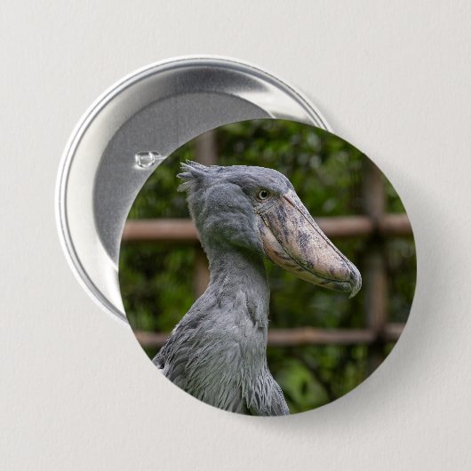 Shoebill (Balaeniceps rex) Ronde Button 7,6 Cm (Voorkant /achterkant)