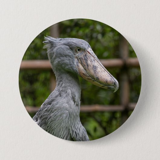 Shoebill (Balaeniceps rex) Ronde Button 7,6 Cm (Voorkant)