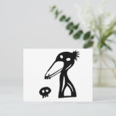 shoebill balaeniceps rex , shoebird シ コ ウ ハ ビ   briefkaart (Staand voorkant)