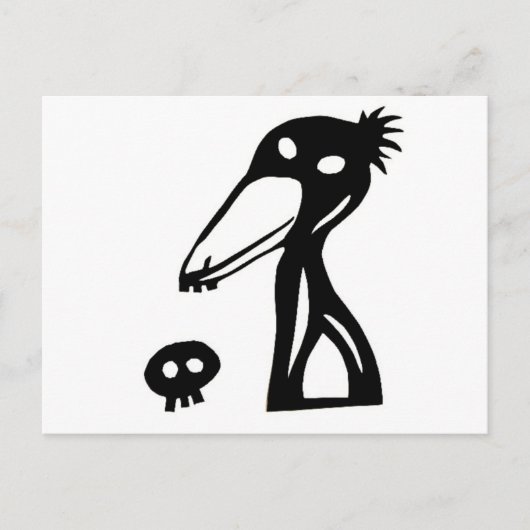 shoebill balaeniceps rex , shoebird シ コ ウ ハ ビ   briefkaart (Voorkant)