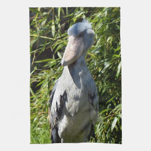 Shoebill (Balaeniceps rex) Theedoek (Verticaal)