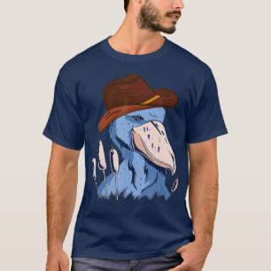 Shoebill Bird African Stork Bird Lover Cowboy Pet T-shirt