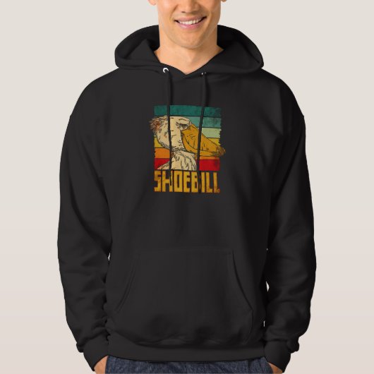 Shoebill Bird Animal Colorful  1 Hoodie (Voorkant)
