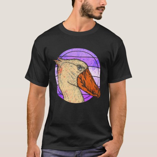 Shoebill Bird Animal Colorful  2 T-shirt (Voorkant)