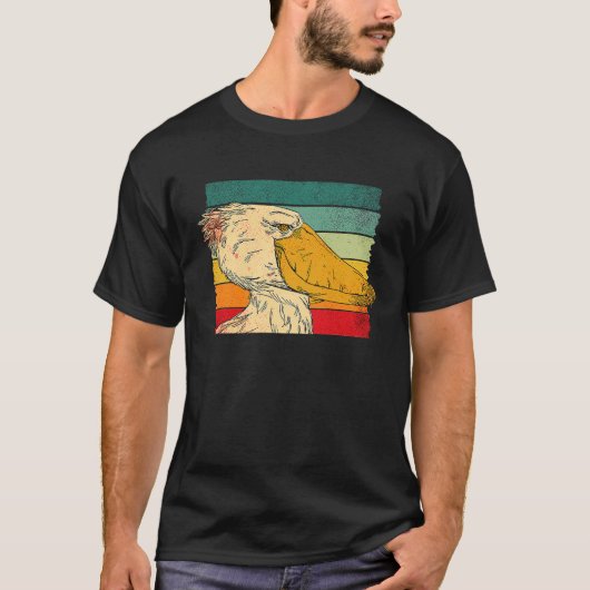 Shoebill Bird Animal Colorful  5 T-shirt (Voorkant)