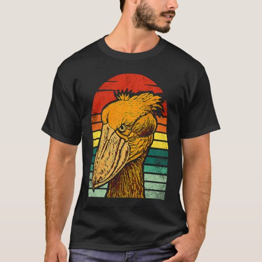 Shoebill Bird Animal Colorful  7 T-shirt (Voorkant)