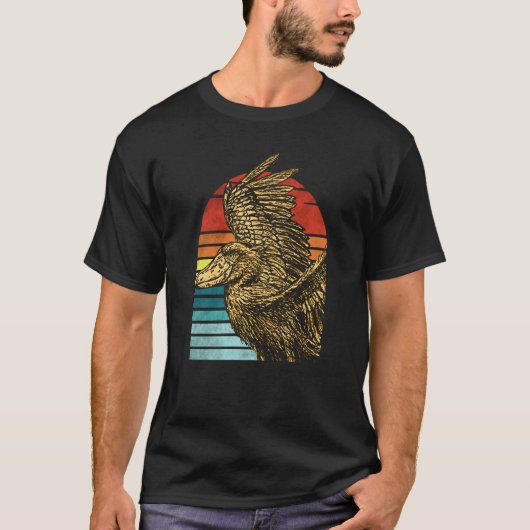 Shoebill Bird Animal Colorful T-shirt (Voorkant)