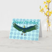 Shoebill greetings card kaart (Gele Bloem)