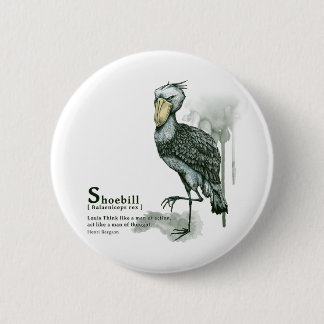 shoebill - ink ronde button 5,7 cm