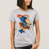 Shoebill, libel, en bloemen t-shirt (Voorkant)