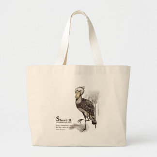 shoebill - mocha grote tote bag