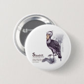 shoebill - plum ronde button 5,7 cm (Voorkant /achterkant)